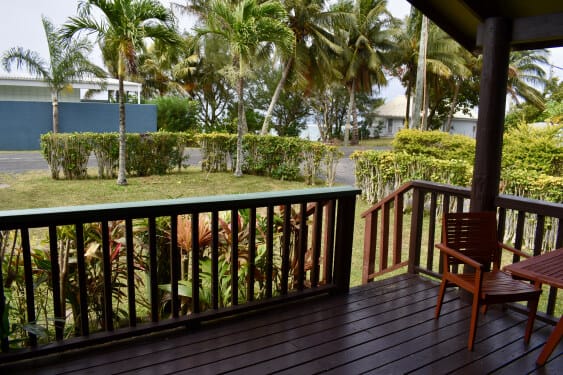 View from Veranda looking outside